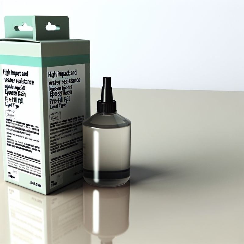 Resina epoxídica de alta resistência ao impacto e à água para injecção tipo líquido pré-recheado